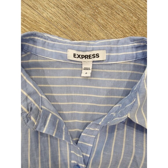 Express Women's Blue/White Striped Sleeveless Mini Dress Size 0 - Picture 2 of 7